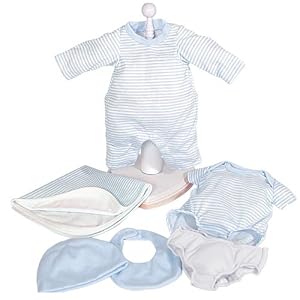 Berenguer Baby Doll Pink Stripe Onsies Assortment for 13-14 Dolls by
