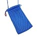 Cosmos ® Blue Fashionable Grid Breathable case bag pouch/ Neck Strap for Cellphone / Digital Camera /MP3/MP4/ iphone 4 4s 3 3Gs HTC one X LG MOTOROLA + Cosmos cable tie