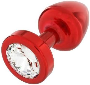 Diagol Red 25 mm Jewelled Buttplug by Diagol