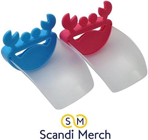 Faucet Extender (2 Pack) for Toddlers, Kids, Babies - Sink Handle Extender for Children, Allows Them to Reach the Water - Let Your Infant Wash up Easily and Having Fun Doing so - Durable and Safe Two-piece Faucet Extension Attachment - Perfect Bathroom Accessory or Gift for Baby Shower - 1 Year Warranty!