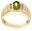 10k Yellow Gold Peridot and Diamond Men's Ring, Size 10