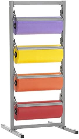 Bulman T344R-12 12" Four Deck Tower Paper Rack with Serrated Blade