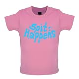 Spit Happens - Baby / Toddler Funny T-Shirt- 7 Colours - Pink - 3-6 Months