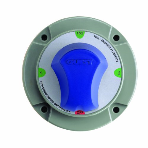 Guest 2110A Universal Mount Marine Battery Selector Switch with Alternator Field Disconnect (230 Continuous, 345 Momentary Amps)