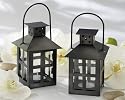 Luminous Black Mini-Lantern Tea Light Holder