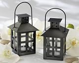 Luminous Black Mini-Lantern Tea Light Holder