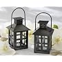Luminous Black Mini-Lantern Tea Light Holder