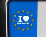 4 Aufkleber - WEI� - I love Mountainbike - Nummernschild, Spiegel, Handy Sticker