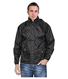Jubination Black windcheater for men with hidden collar pocket for cap (XL SIZE) RS.299 (70.00% Off) - Amazon