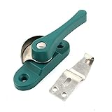 uxcell　クレセントサッシロック ウィンドウロック　金属素材　10.5x 3 x 3cm　シルバートーン　グリーン