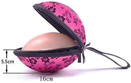 AYAMAYA Silicone Bra Case Bag Storage Box Portable Invisible Bra Admission Package For Women Girls &amp; Ladies [Rose Red]