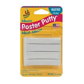 Duck Brand Removable/Reusable Poster Putty, 2-Ounce, White (1436911)
