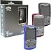 Combo of Black Pama Juno Bluetooth Headset with Blue, Dark Red, Gray Silicone Skin Cover Case for Blackberry Curve 8330 8300 8320 8310