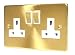 Kitchen & Housewares : SATIN BRASS 2 GANG 13 AMP SWITCHED SOCKET C410BBW