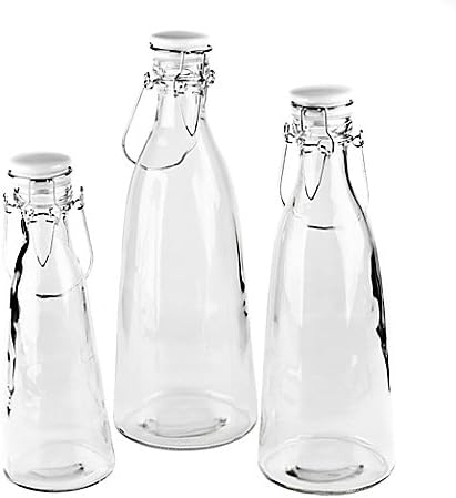 Blue Harbor 3-Piece Glass Bottle Set with Clip Lids