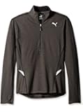 PUMA Men's Long-Sleeve Half-Zip Heather Top