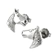 Sterling Silver Horse Head Stud Earrings