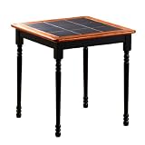 Tile Top Dining Table - Black/ Cherry (30 x 30)