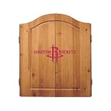 Imperial Houston Rockets Licensed Solid Pine Cabinet and Bristle Dartboard Set