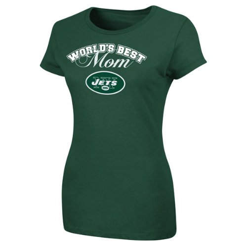 New York Jets Ladies World's Best Mom T-shirt - Green (Large)