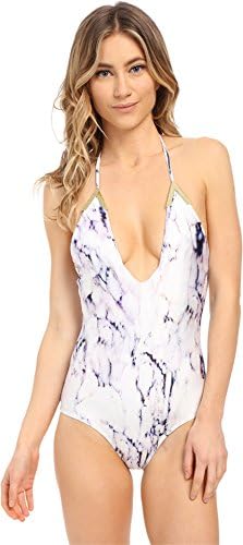 Beach Riot Women's Prism One-Piece Blue Marble Swimsuit SM