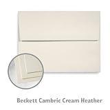 Envelope - Beckett Cambric 80 lb Text Uncoated Cream Heather Linen Finish A2 4 3/8 x 5 3/4 Envelope 250 per Box
