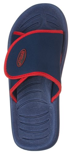 BERTELLI N.Y. Mens Flip Flop Slide Beach Sandal With A Velcro Strap In Classy Colors