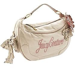 Juicy Couture Gigi Velour Flower Shoulder Bag Winter White