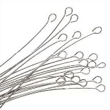 Sterling Silver Open Eye Pins 24 Gauge 2 Inches (X20)