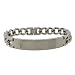 Stainless Steel ID Bracelet w/ Diamond Cross, 8.75