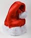 Package of 6 Red Plush Santa Hats with White Fur and Pom Poms - Get the Christmas Spirit!