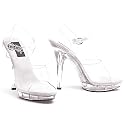 Clear Open-Toe High Heel Shoes - Size 7