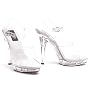 Clear Open-Toe High Heel Shoes