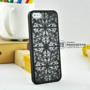 Astak Limited edition Frosted Matte laser totem/leaf Hard Cover TPU For iPhone 5/5S Ultra-Thin Case (Design White)