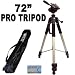 Professional PRO 72" Super Strong Tripod With Deluxe Soft Carrying Case For The Sony DCR-SR42, SR45, SR46, SR47, SR62, SR65, SR67, SR82, SR85, SR87, SR200, SR220, SR300, SX40, SX41, SX60 Camcorders