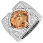 Versace Character - Citrine and Diamonds White Gold Ring USA 7 | UK N | IT 14