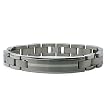 Titanium Men's Link Bracelet with Silver Inlay - 8.5 Inches