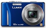 Panasonic Lumix DMC-TZ22EG-A Digitalkamera (14 Megapixel, 16-fach opt. Zoom, 7,5 cm (3 Zoll) Touch LC-Display, GPS, Full HD, 3D, bildstabilisiert) blau