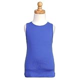 Boys Basic Blue Rib Knit Crew Neck Tank Top Shirt 5/6