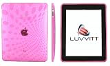 LUVVITT Candy Case - Limited Edition Wave Design Clear TPU Case for Apple iPad / Pink