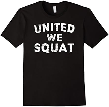 Men's United We Squat Gym Fitness T-Shirt Weightlifting Team Shirt Small Black