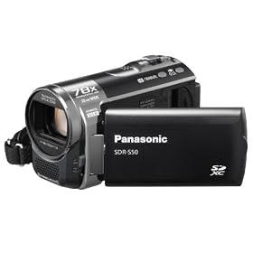 Panasonic SDR-S50 Camcorder SD Card, X78 Enhanced Optical Zoom, Wide Angle Lens, iA + Af Tracking and Optical Image Stabilisation - Black