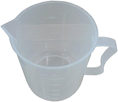 BDJK 500ml Capacity Laboratory Plastic Beaker Handled Measuring Cup