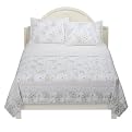 Simply Shabby Chic Green Garden Stripe Quilt - Full/Queen