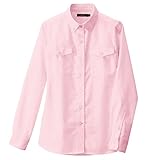 アイトス AITOZ   レディース長袖オックスボタンダウンシャツ(両ポケットフラップ付) AZ7881 060 ピンク 4L