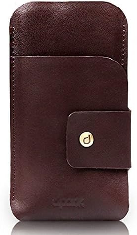 Alienwork Case for 3.5-4.7 inches Smartphone iphone 6/6s,Galaxy A3/Alpha,S4/S5 Mini,Sony Z3/Z2 Mini Carrying Bag Bumper Wallet Flip Sleeve Shock Proof Leather brown AP636-01