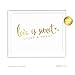 Andaz Press Wedding Party Signs, Metallic Gold Ink Print, 8.5-inch x 11-inch, Love is Sweet, Enjoy a Treat Dessert Table Sign, 1-Pack, Not Gold Foil, Unframed
