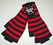 New Gothic Black And Red Striped Fingerless Gloves Cut Off Golves Punk Perfect addition to your Gothic, Punk, or Rockabilly wardrobe.