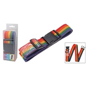 Color Travel Adjustable Luggage Strap w Luggage ID Tag: Home Improvement