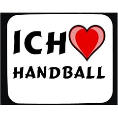 Mauspad mit Ich liebe Handball Dekoration